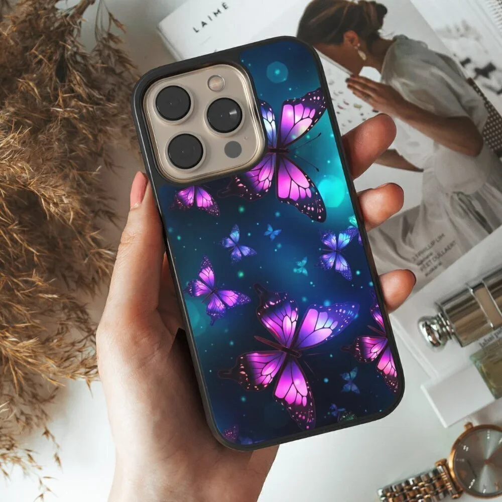 Butterfly Phone Case iPhone 16 Pro, 15 Pro, 14, Samsung Galaxy S25 Google Pixel
